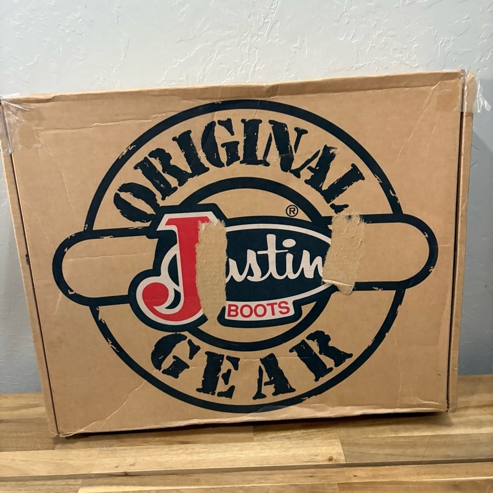 Vintage NWT Justin Boots 3040 Black Roper Boots Men’s 9D USA NOS w/Box - Picture 10 of 15